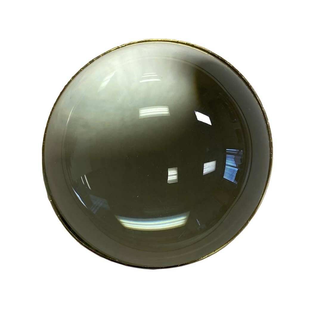 Polished Brass Desk Magnifying Glass | Classic Paperweight | Desk Essential