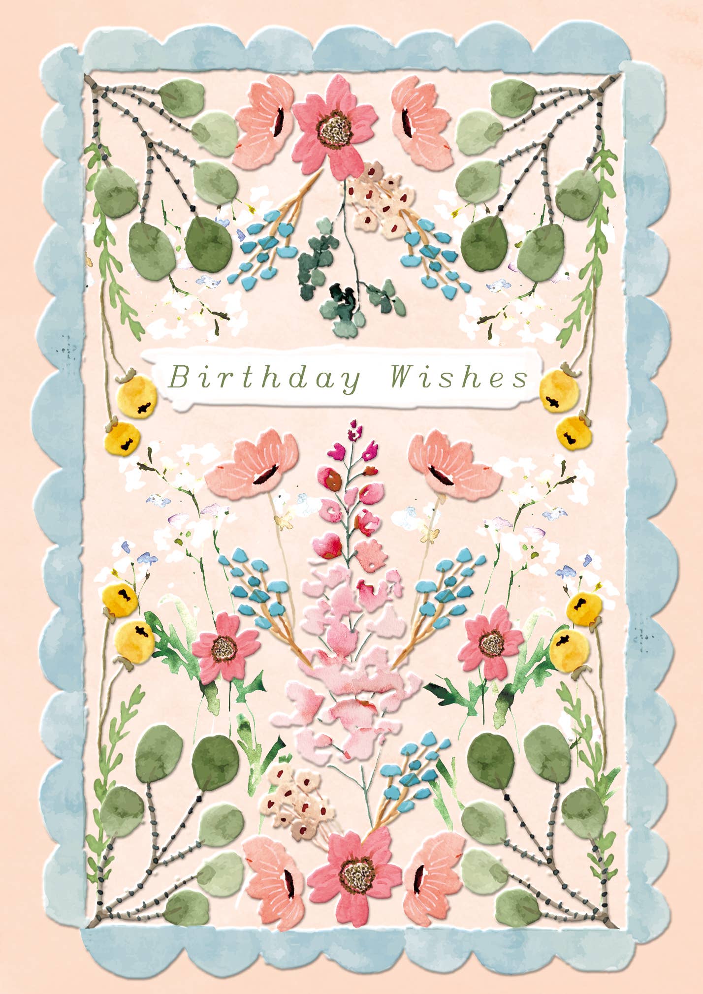 Notes & Queries | Birthday Flowers Garden Greeting Card