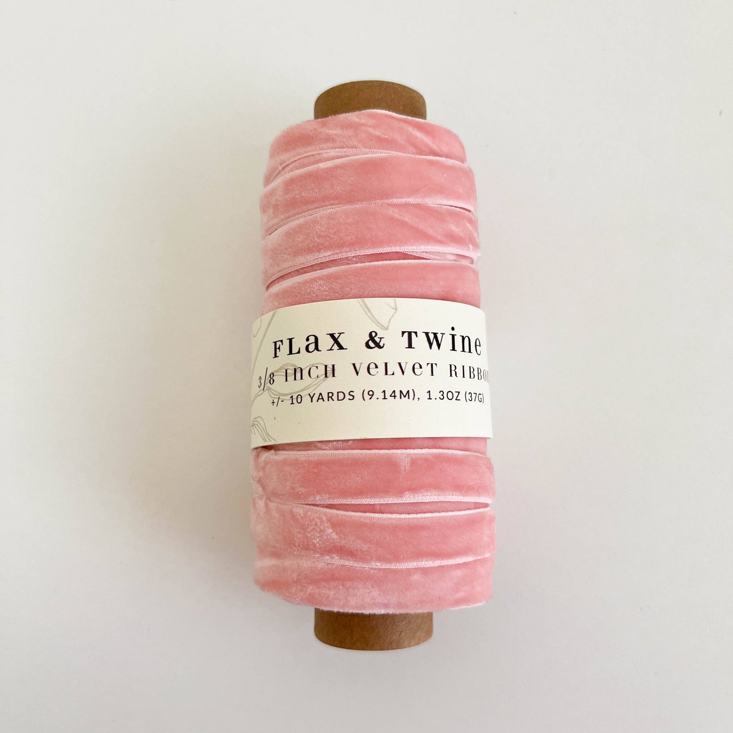 Flax & Twine 3/8" Velvet Ribbon - 10 Yards