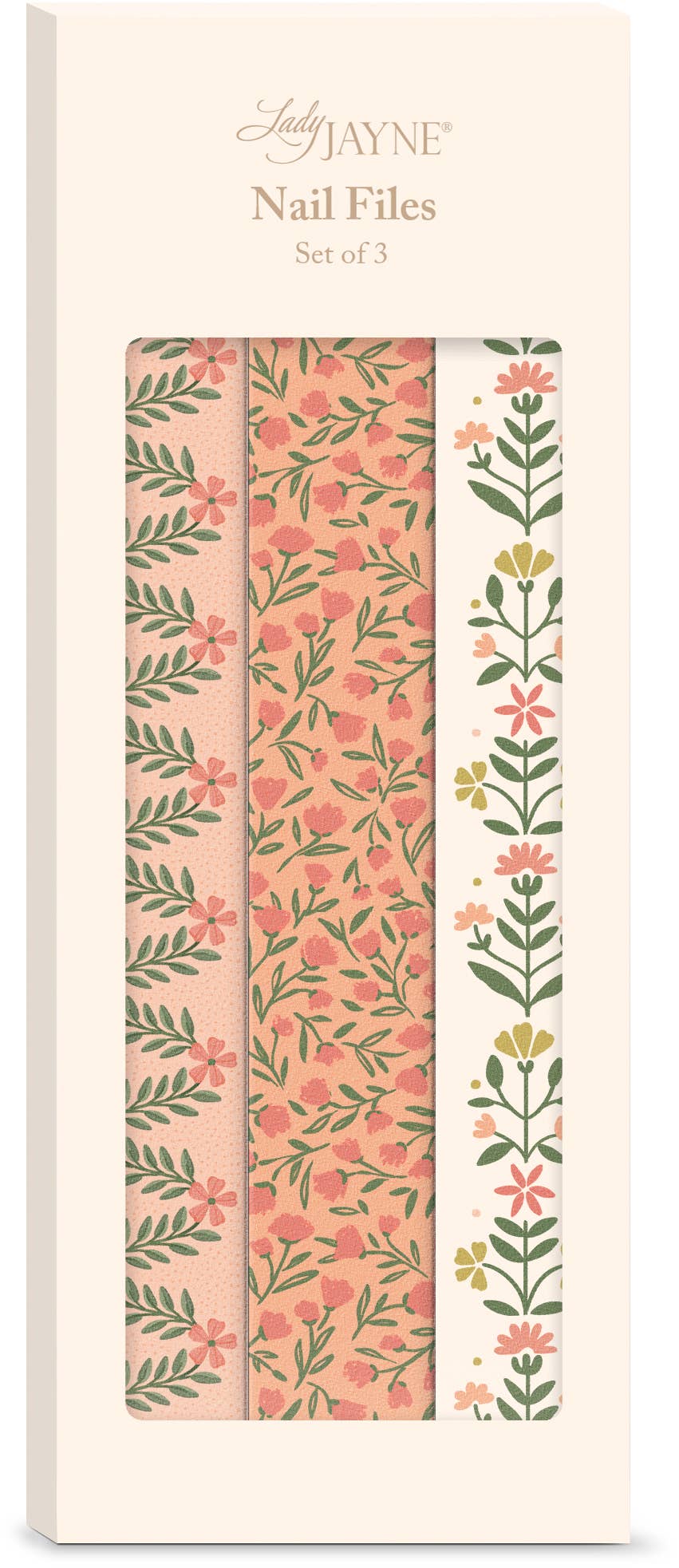 Coral Cream Ditsy Nail File Set