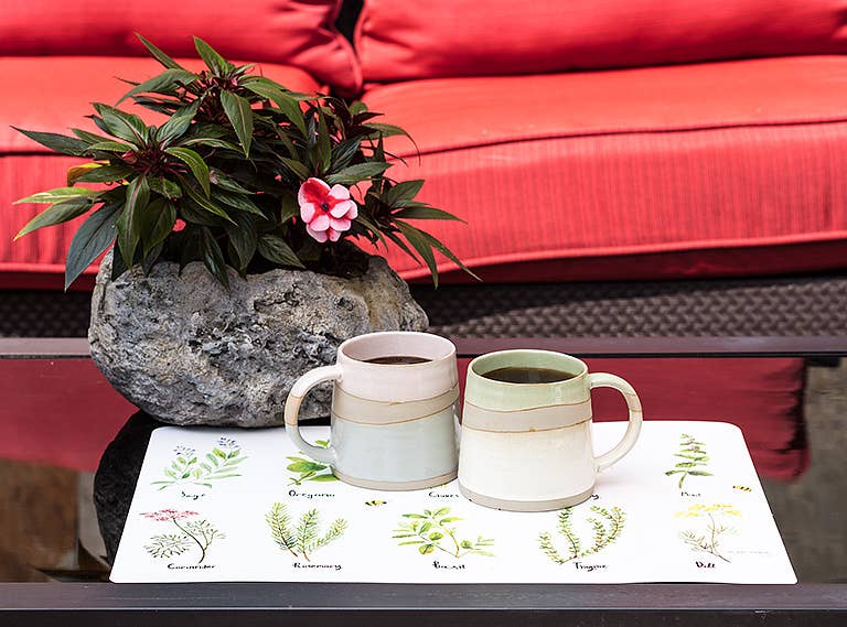 Blue / Green Rustic Style Mug