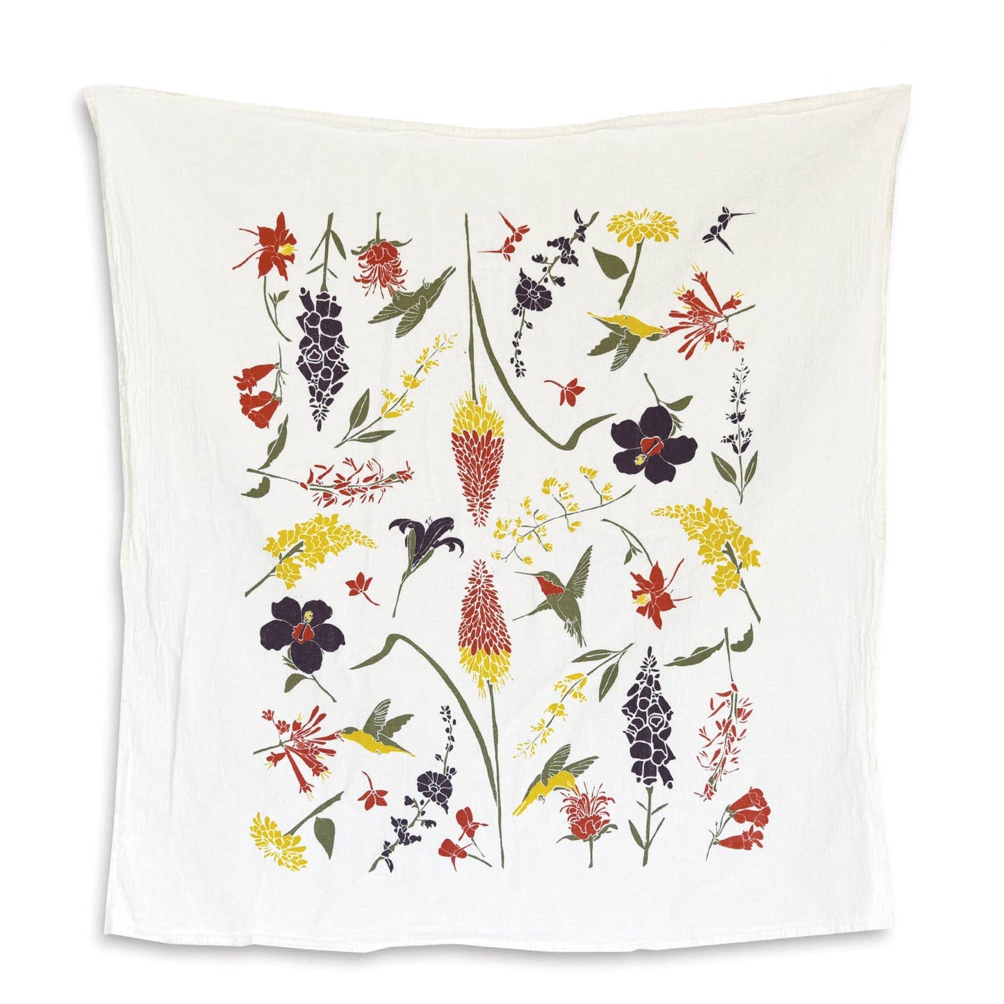 Hummingbird Garden Kitchen Tea Towel