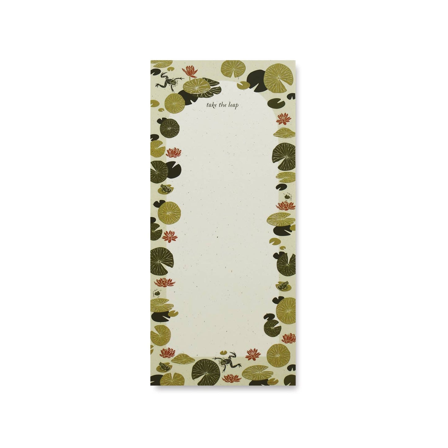Lily Pond Notepad Take the Leap with Pads + Frogs / Recycled