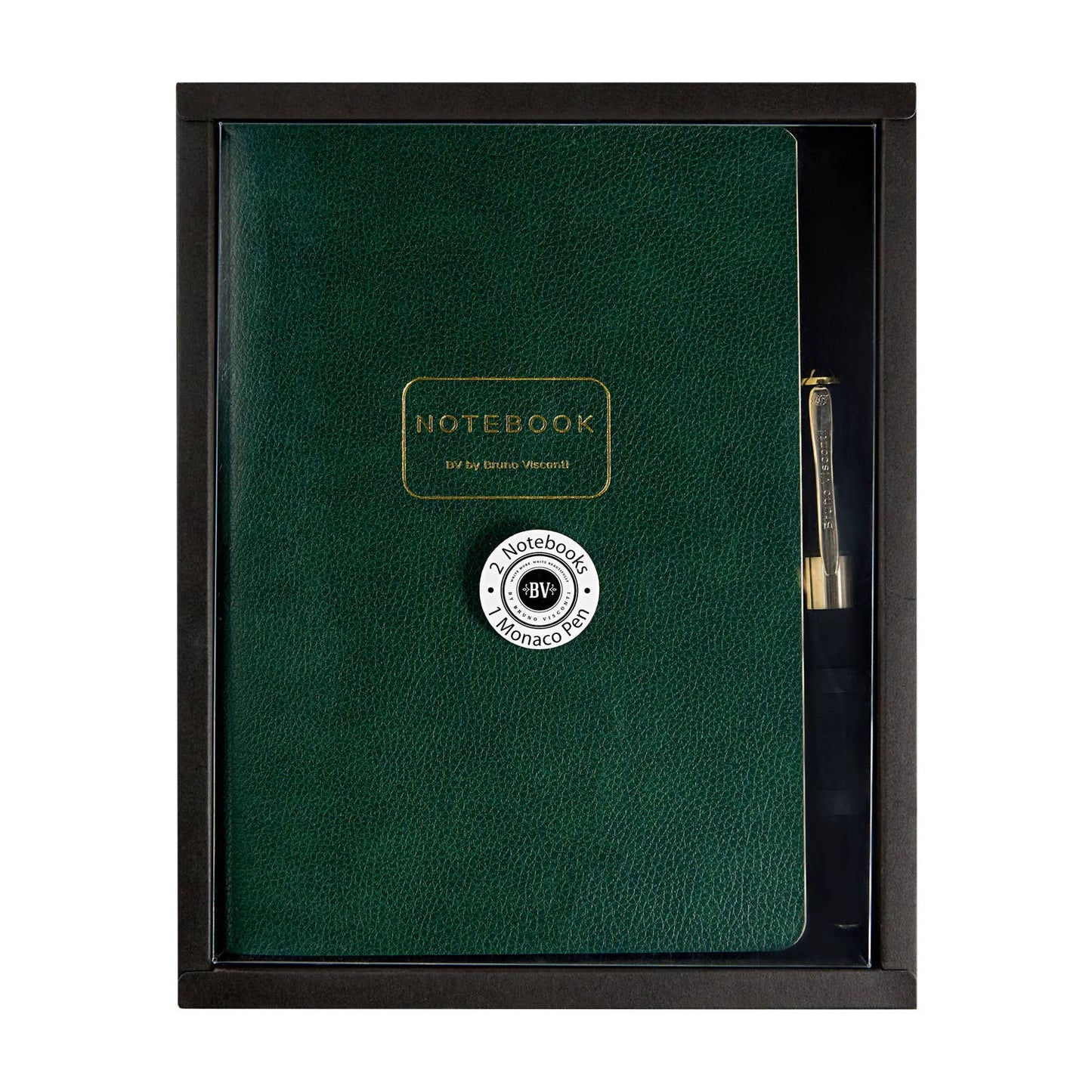 BV by Bruno Visconti | Executive Gift Set - Black Pen and 2 White A5 Notebooks