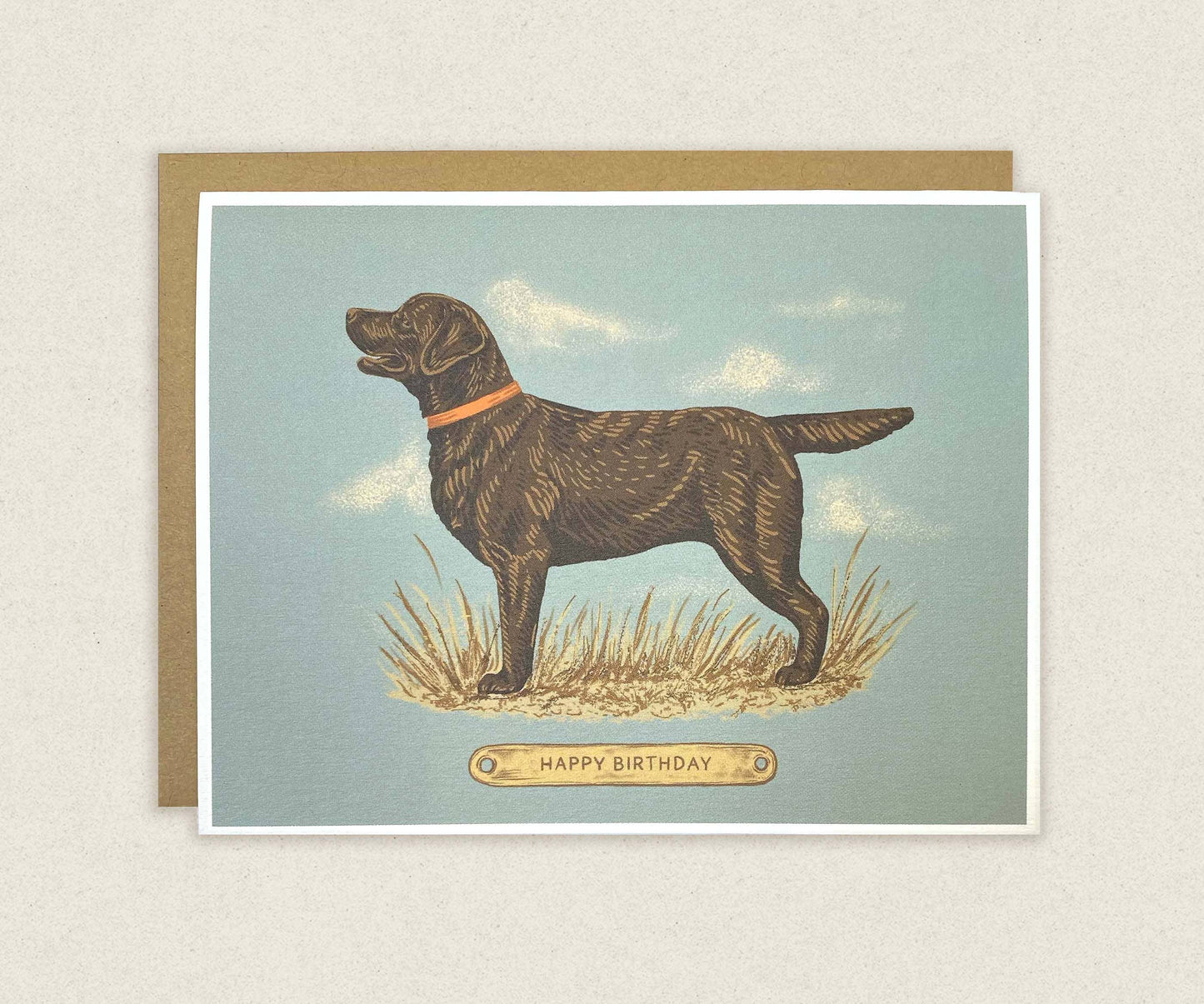 The Wild Wander - Happy Birthday Chocolate Lab Greeting Card