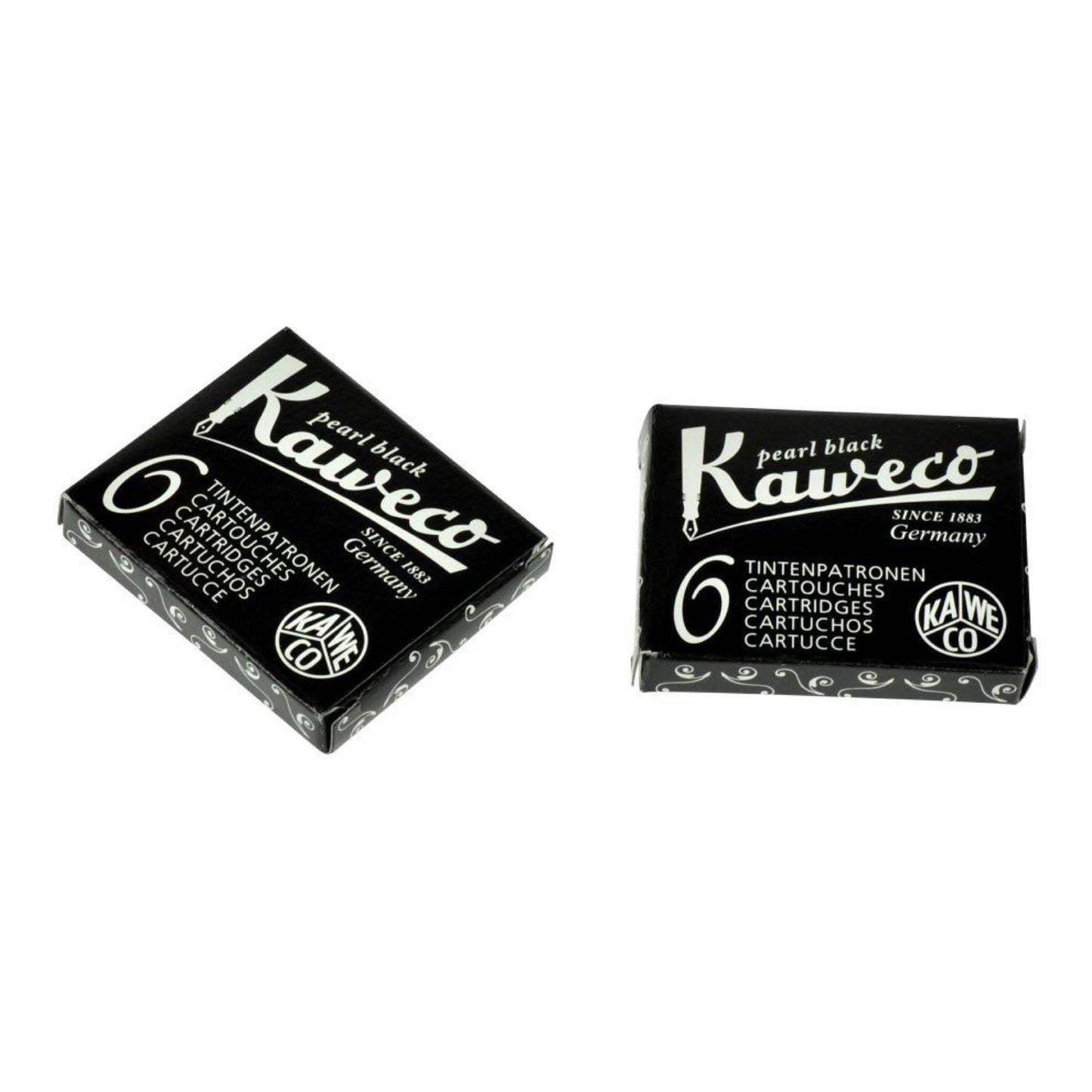 Kaweco Ink Cartridges in Pearl Black - Pack of 6