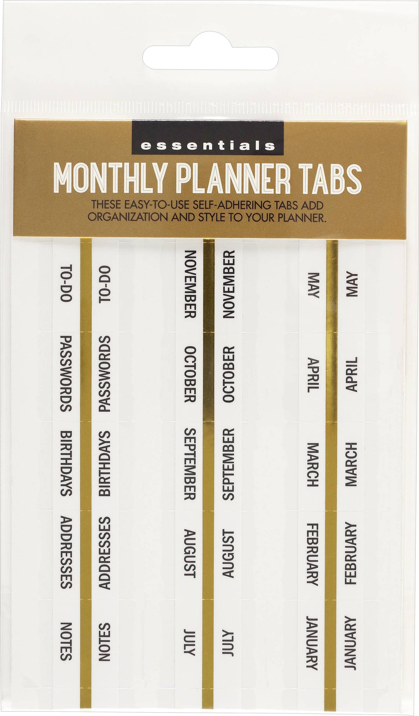 Peter Pauper Press - Essentials Monthly Planner Tabs