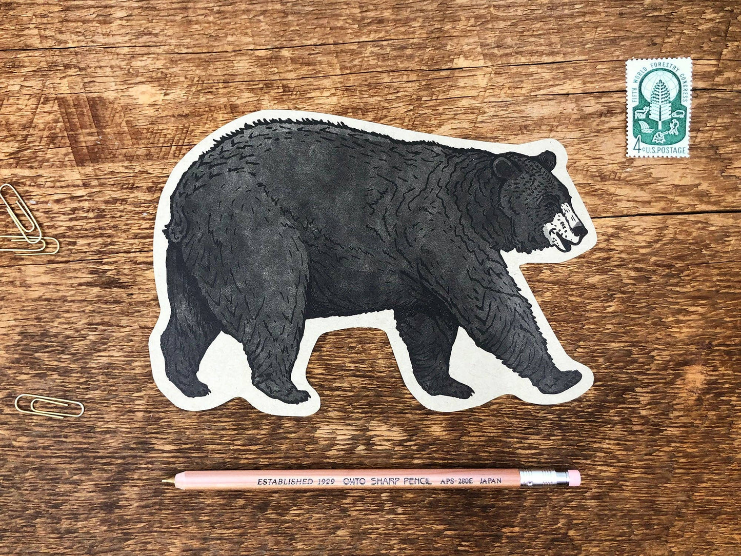 Noteworthy Paper & Press - Black Bear Postcard