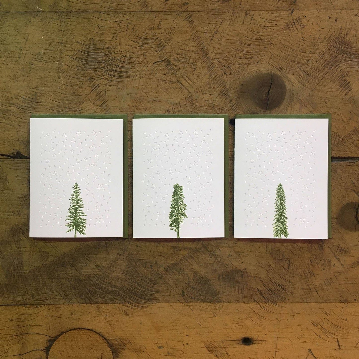 Conifer Tree Letterpress Card