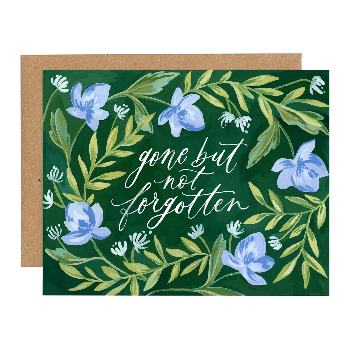 1canoe2 | One Canoe Two Paper Co. - Blue Floral Sympathy Greeting Card