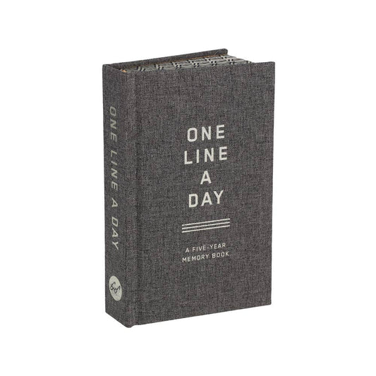 Charcoal Canvas One Line A Day Journal | A Five-Year Memory Book