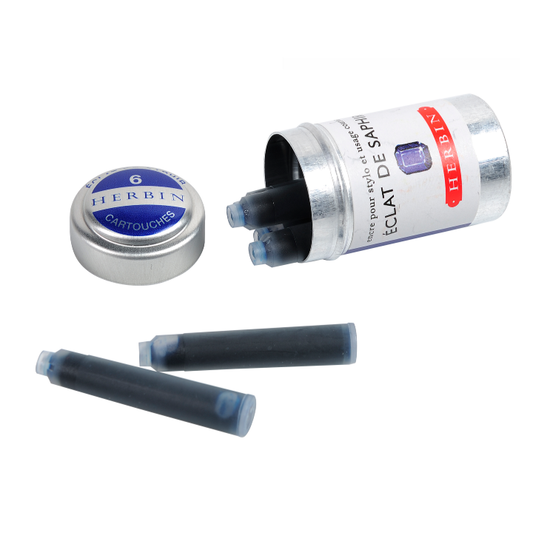 Herbin Fountain Pen Ink Cartridges | Tin of 6