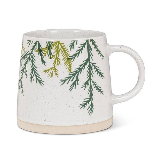 Wide Base Mug with Cedar Branches