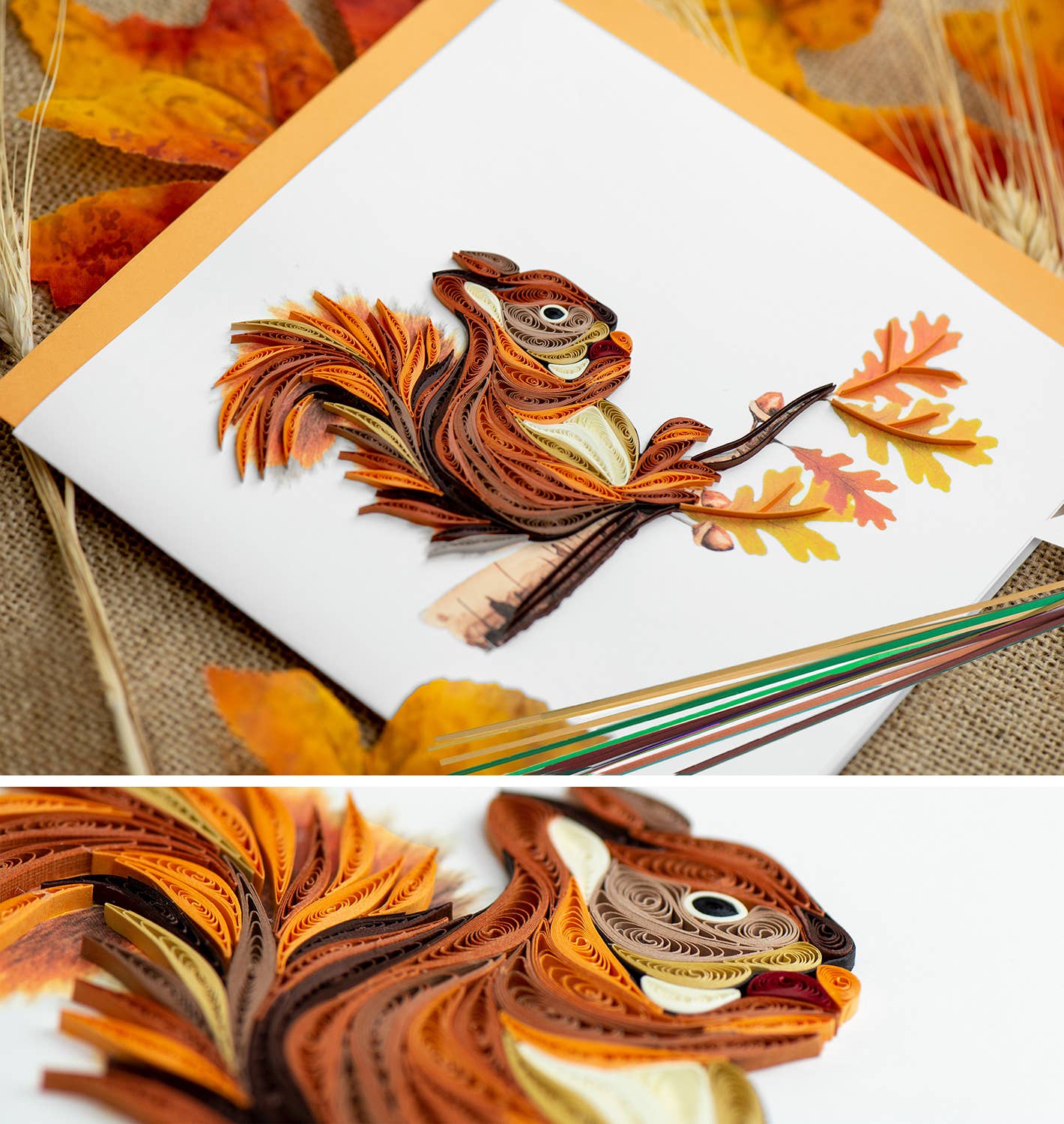 Squirrel Quilling Card