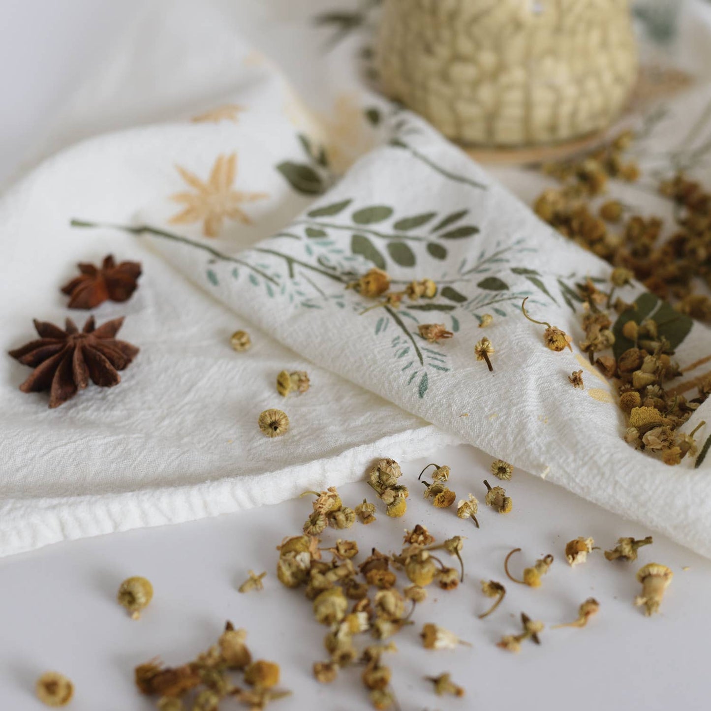 Herbal Tea Garden Kitchen Tea Towel