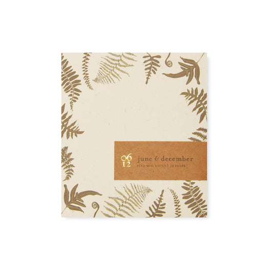 June & December | Fern Mini Notes / Recycled Notepad