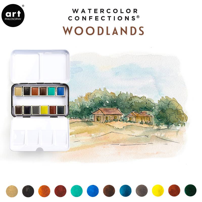 Watercolor Confections Paint Palette: Woodlands