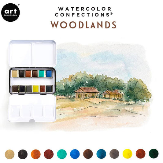 Watercolor Confections Paint Palette: Woodlands