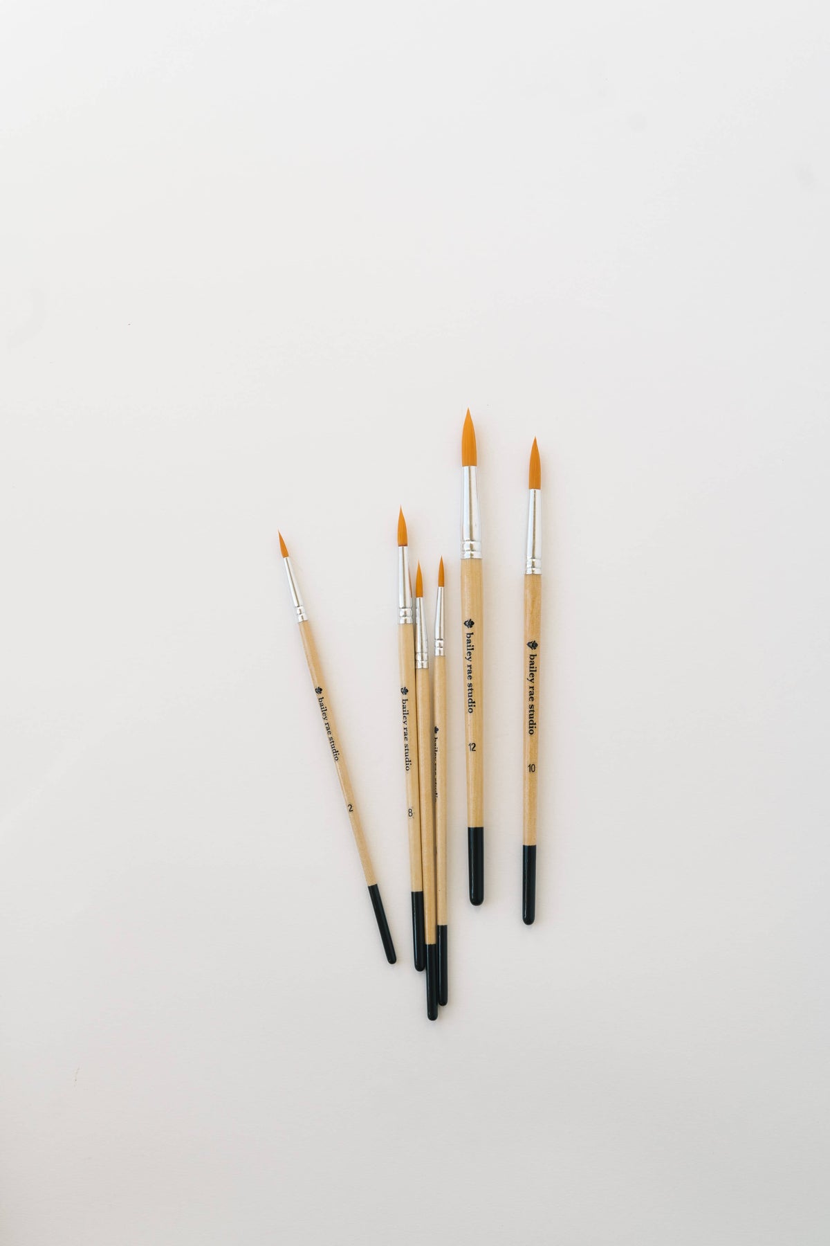 Watercolor brush set | Round Tip Brush, 6 piece | Bailey Rae Studio