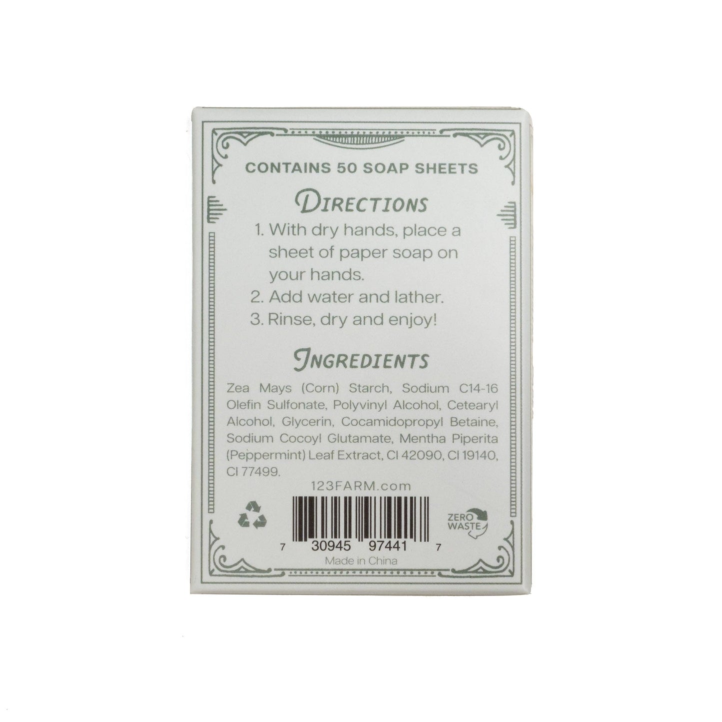 Sweet Peppermint Paper Soap
