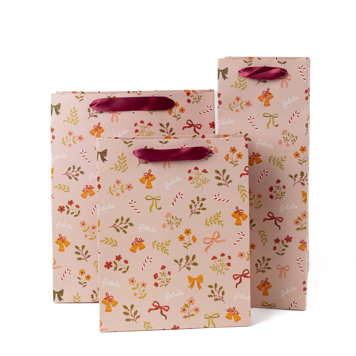 Bows and Bells Holiday Gift Bag