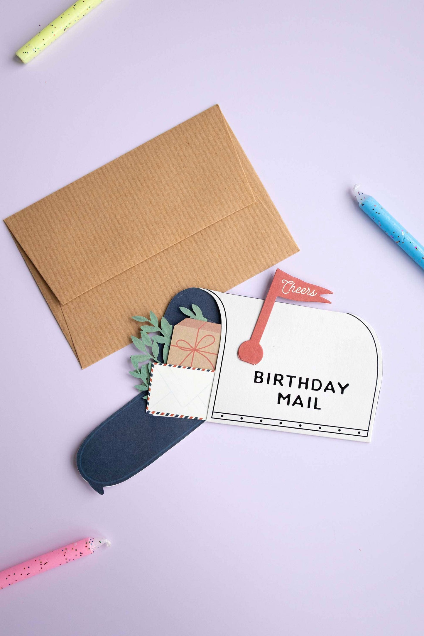 Die-Cut Birthday Mailbox Card w/ a Suprise Delivery