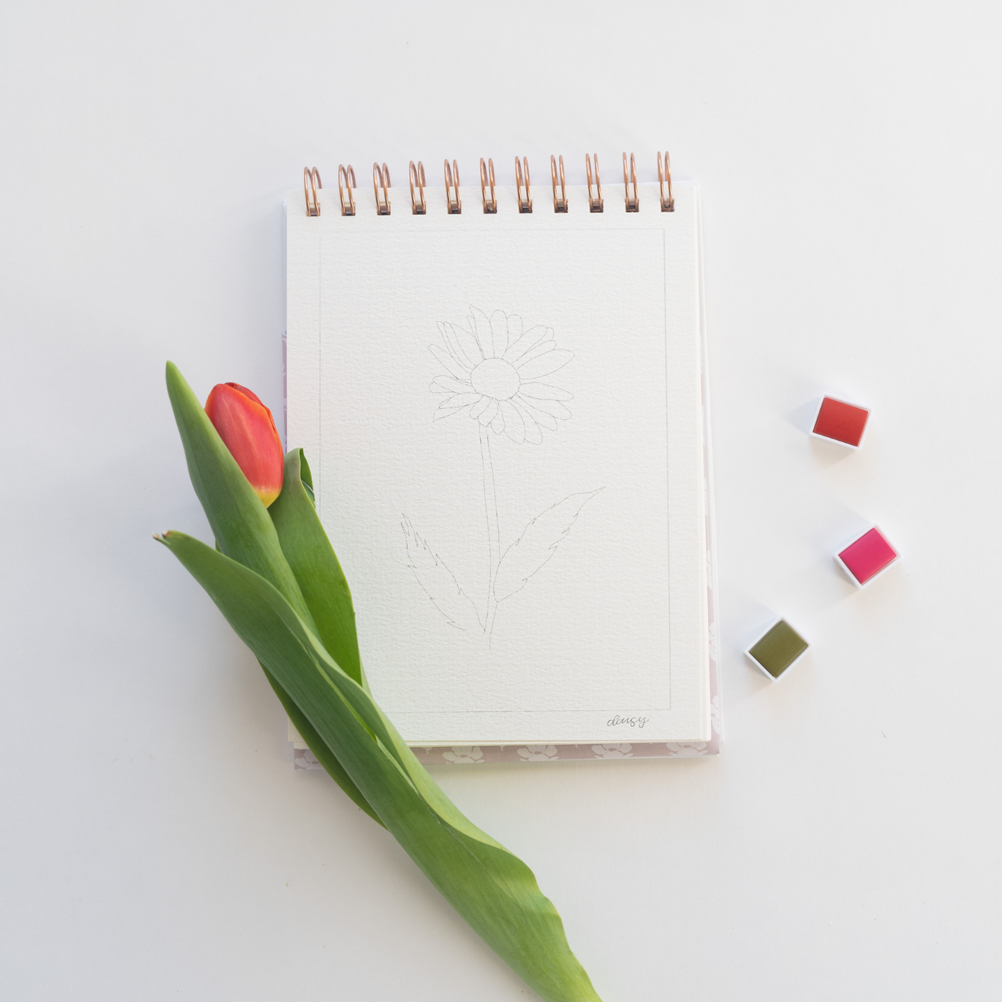 bailey rae studio | Flowers Watercolor Workbook
