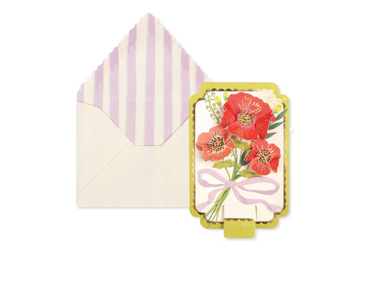 Framed Bouquet Pop-Up Pull-Tab Card