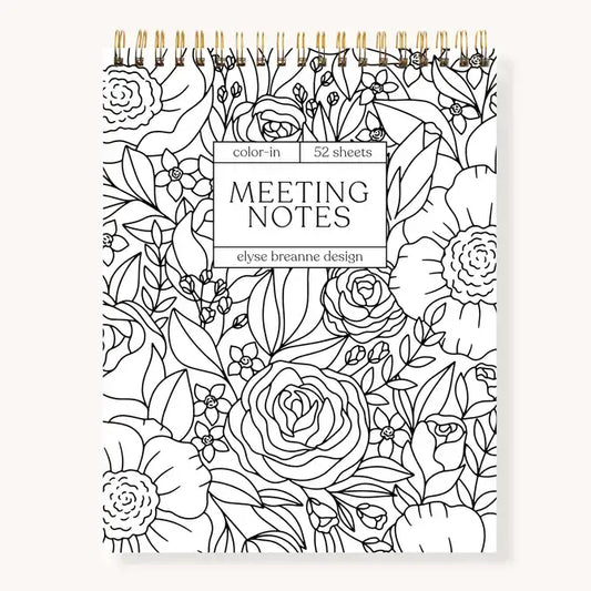 Color-In Meeting Notes Top Spiral Notebook