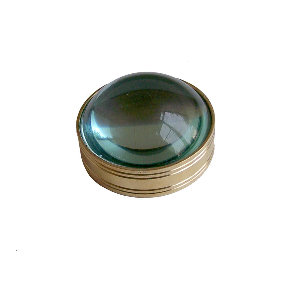 Polished Brass Desk Magnifying Glass | Classic Paperweight | Desk Essential