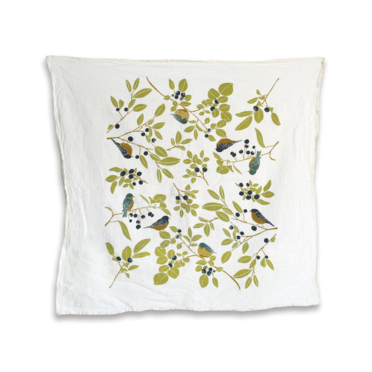 June & December | Huckleberry Marsh Kitchen Tea Towel with Bluebirds