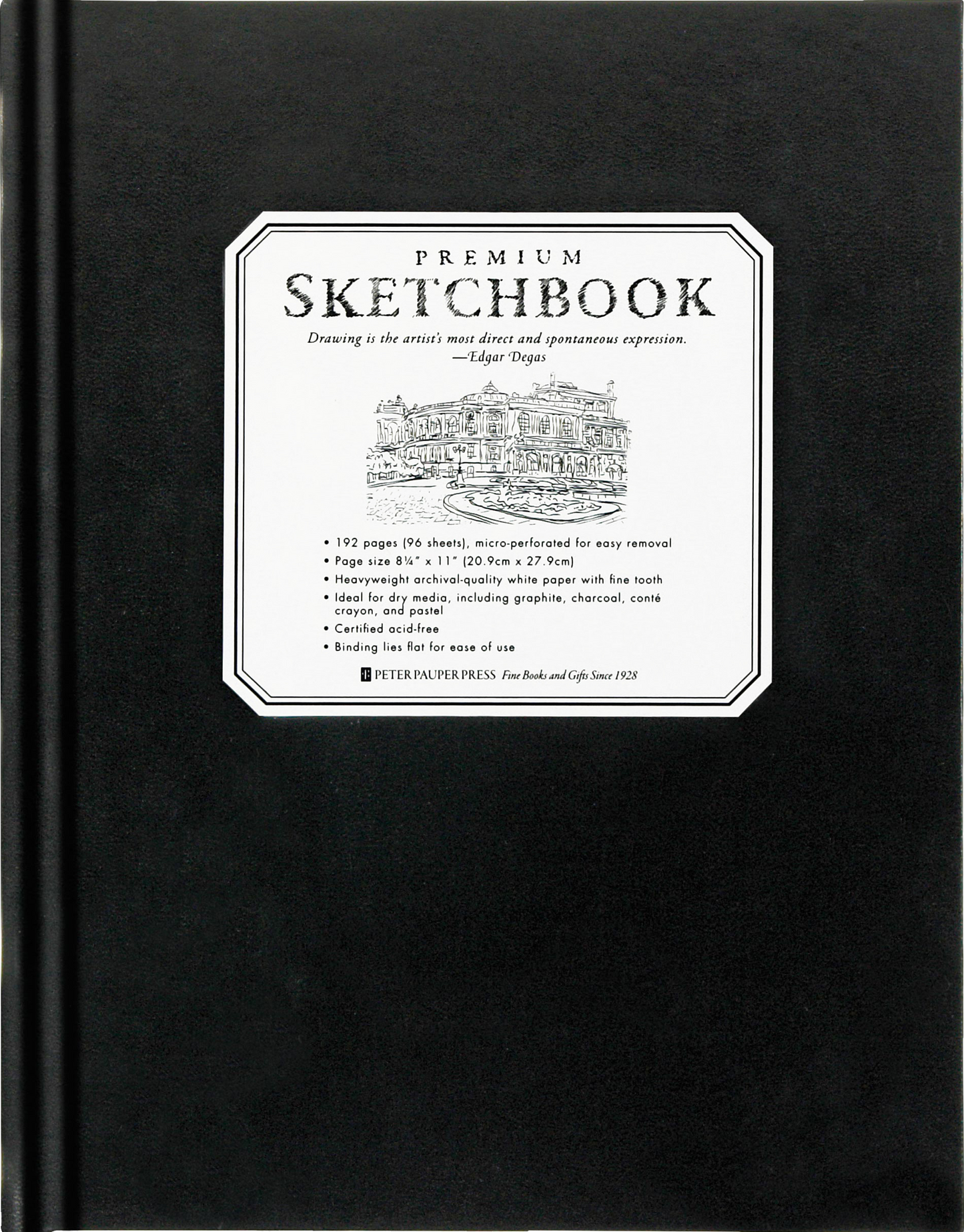 Peter Pauper Press | Large Black Premium Sketchbook