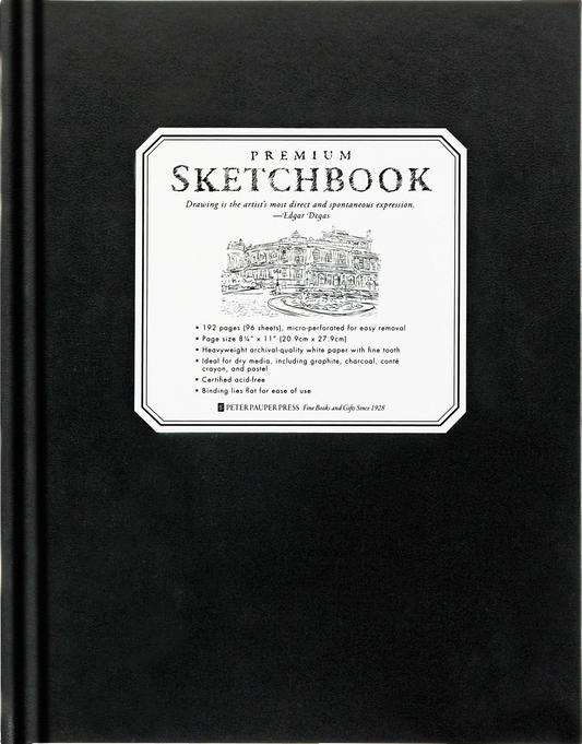 Peter Pauper Press | Large Black Premium Sketchbook