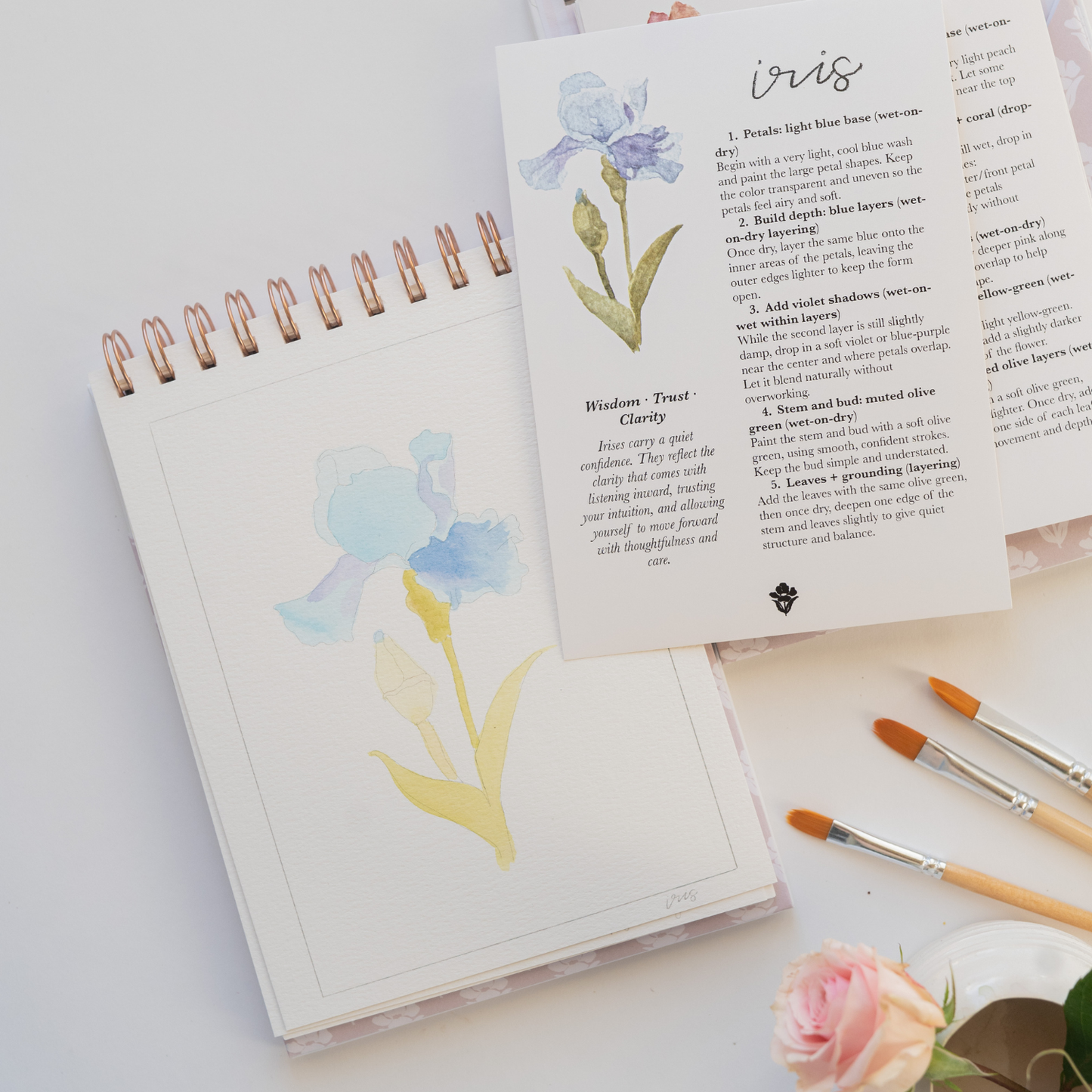 bailey rae studio | Flowers Watercolor Workbook