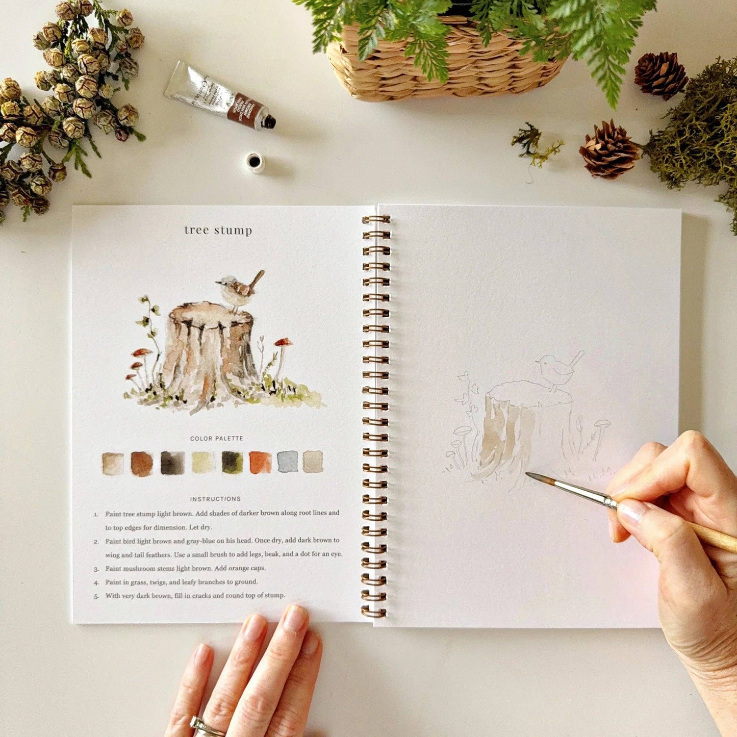 Emily Lex Studio | Woodland watercolor workbook