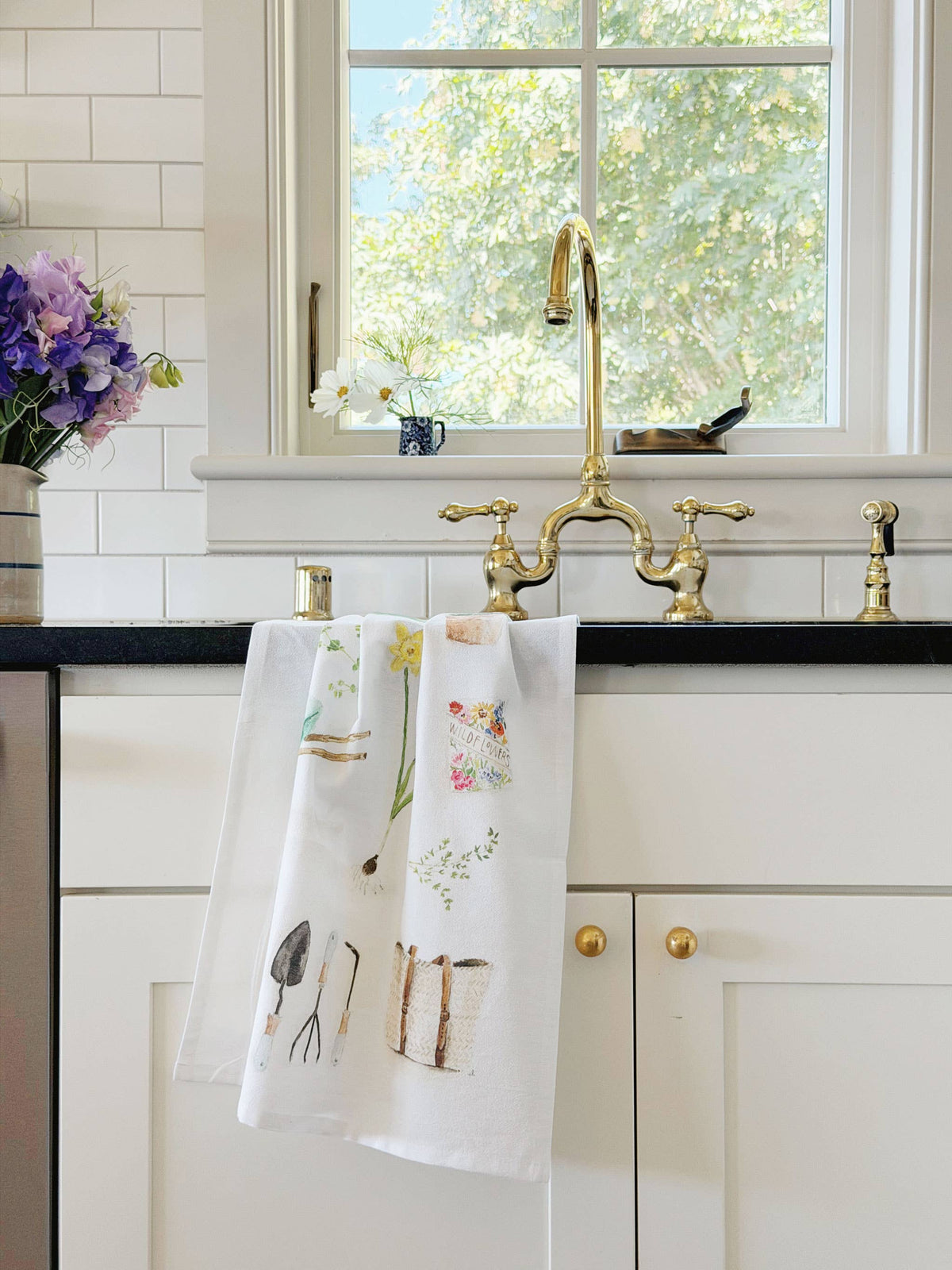 Garden cotton flour sack tea towel | Emily Lex Studio