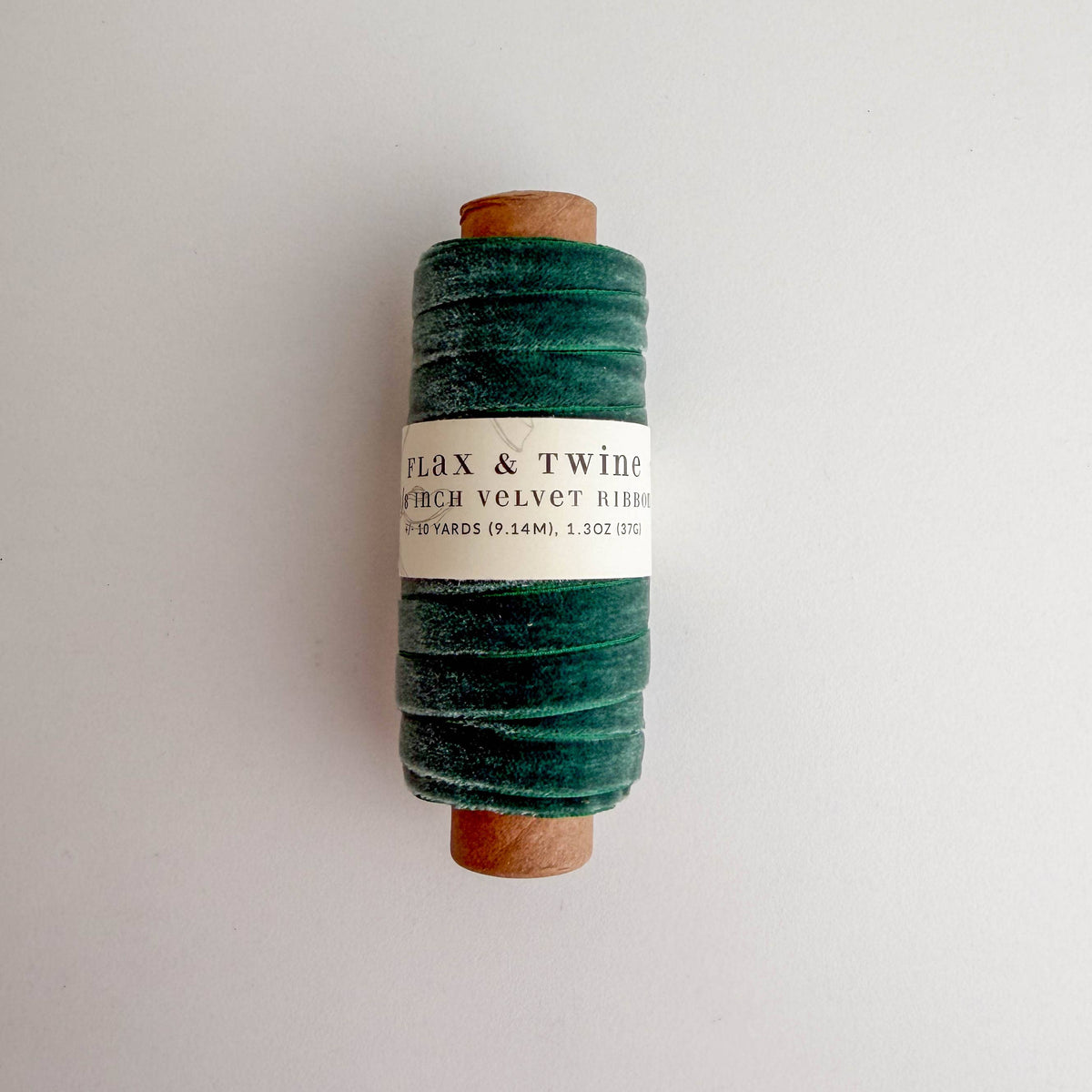 Flax & Twine 3/8" Velvet Ribbon - 10 Yards