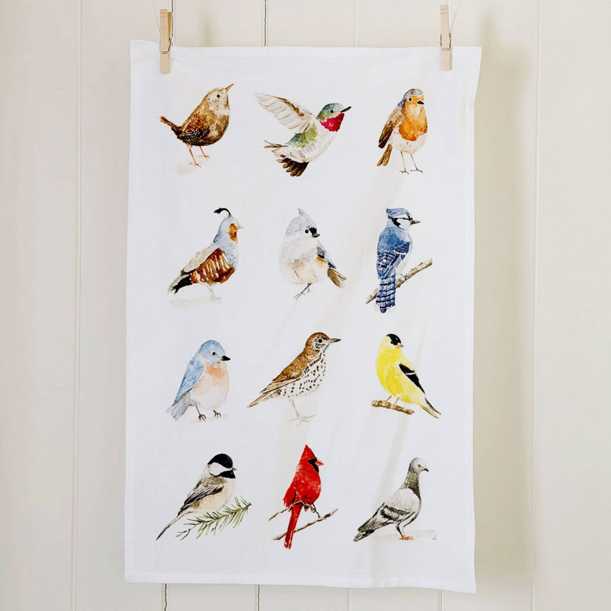Birds cotton flour sack tea towel | Emily Lex Studio
