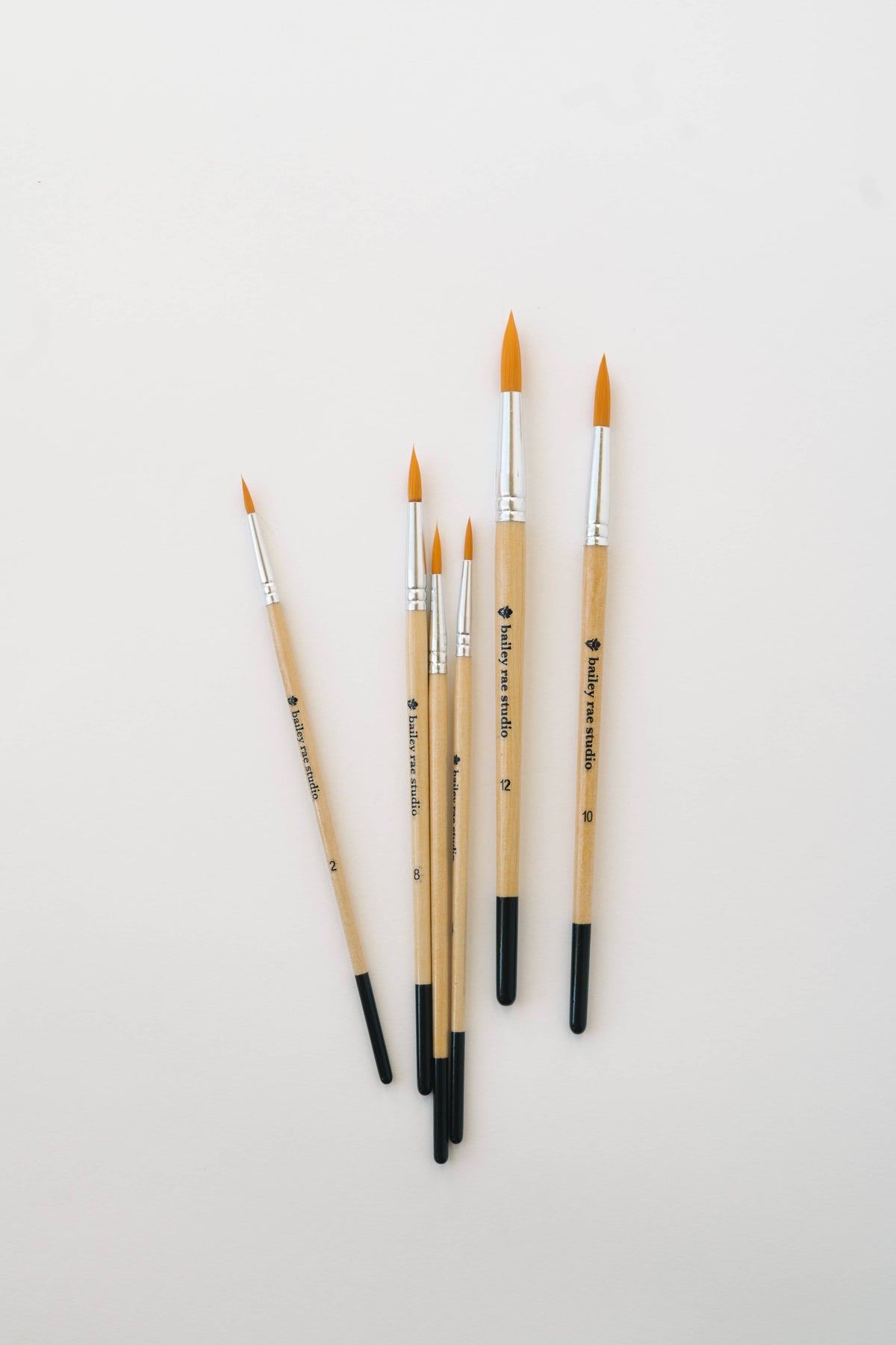 Watercolor brush set | Round Tip Brush, 6 piece | Bailey Rae Studio