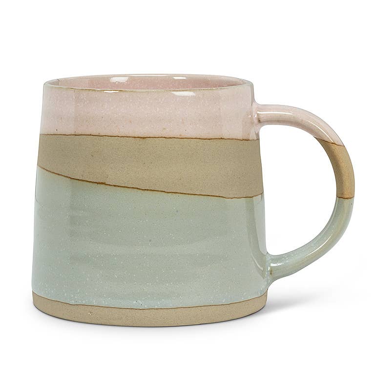 Pink / Blue Rustic Style Mug