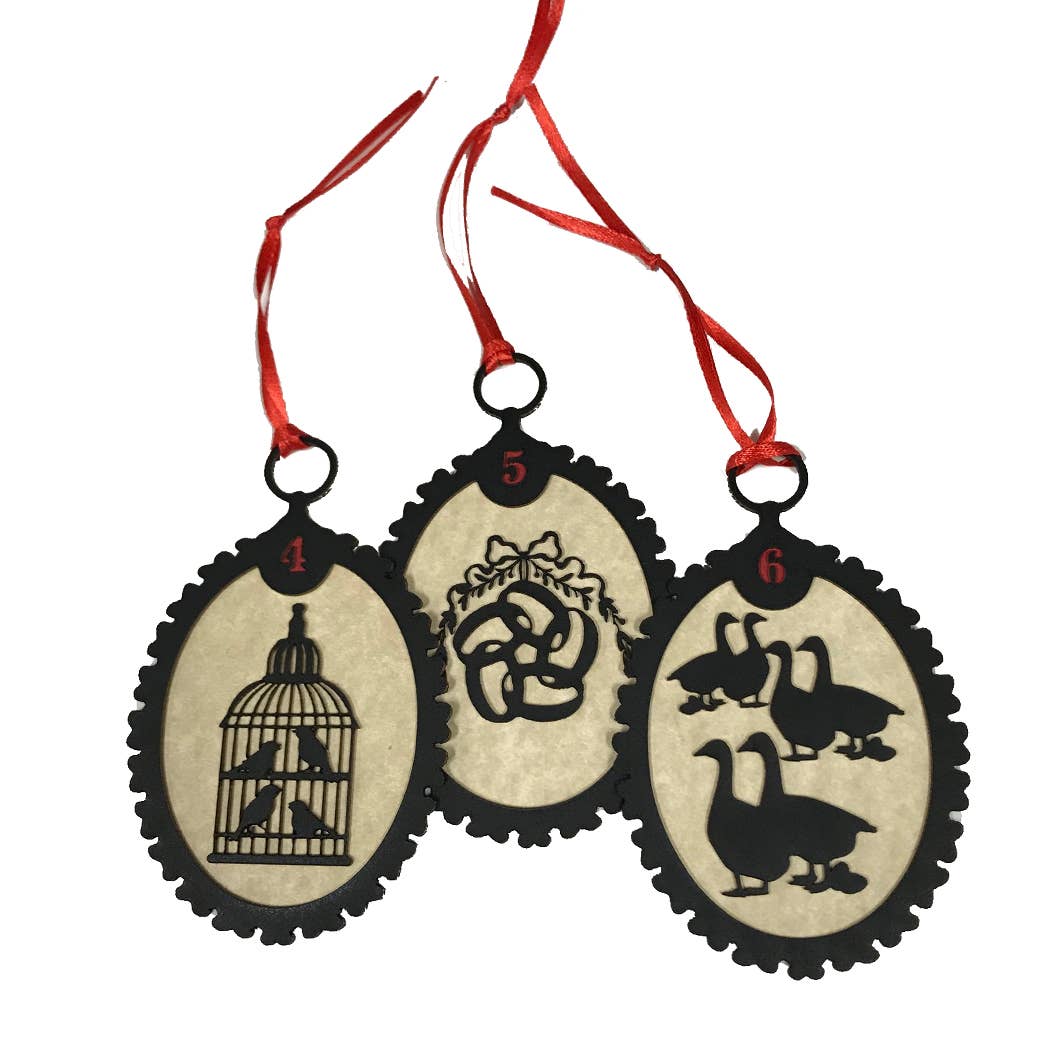 Twelve Days of Christmas Silhouette Ornament