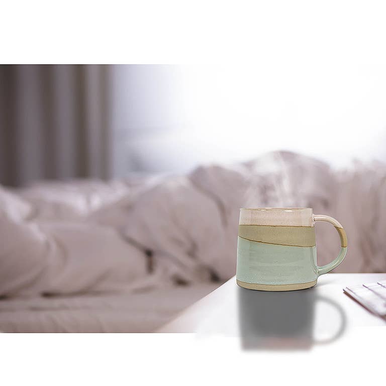 Pink / Blue Rustic Style Mug