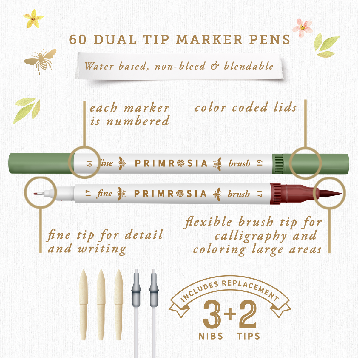 Flora Dual Tip Markers | Primrosia