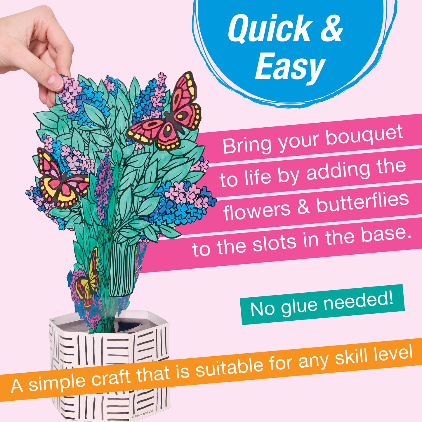 Pop Up Coloring Butterfly Bouquet - Adult Coloring Craft