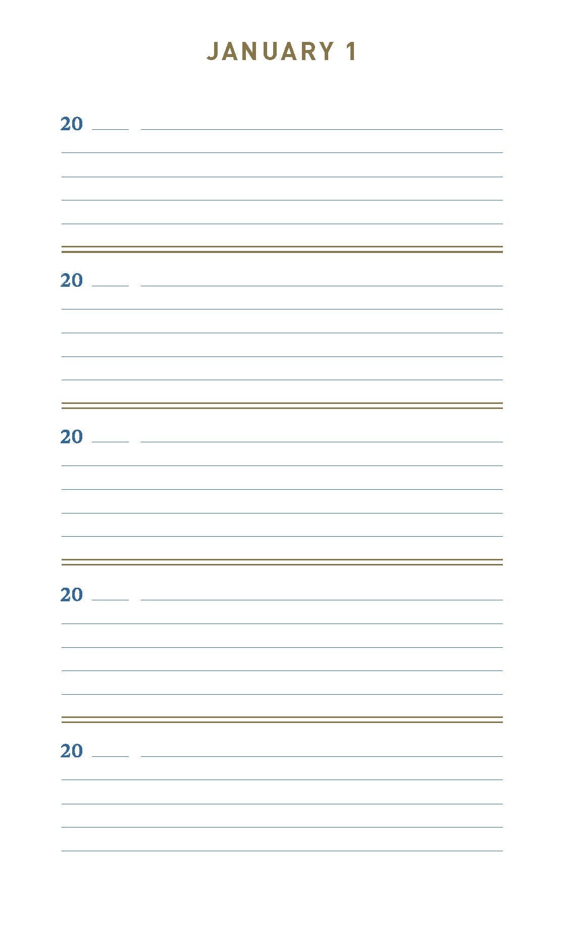 Denim One Line A Day Journal | A Five-Year Memory Book