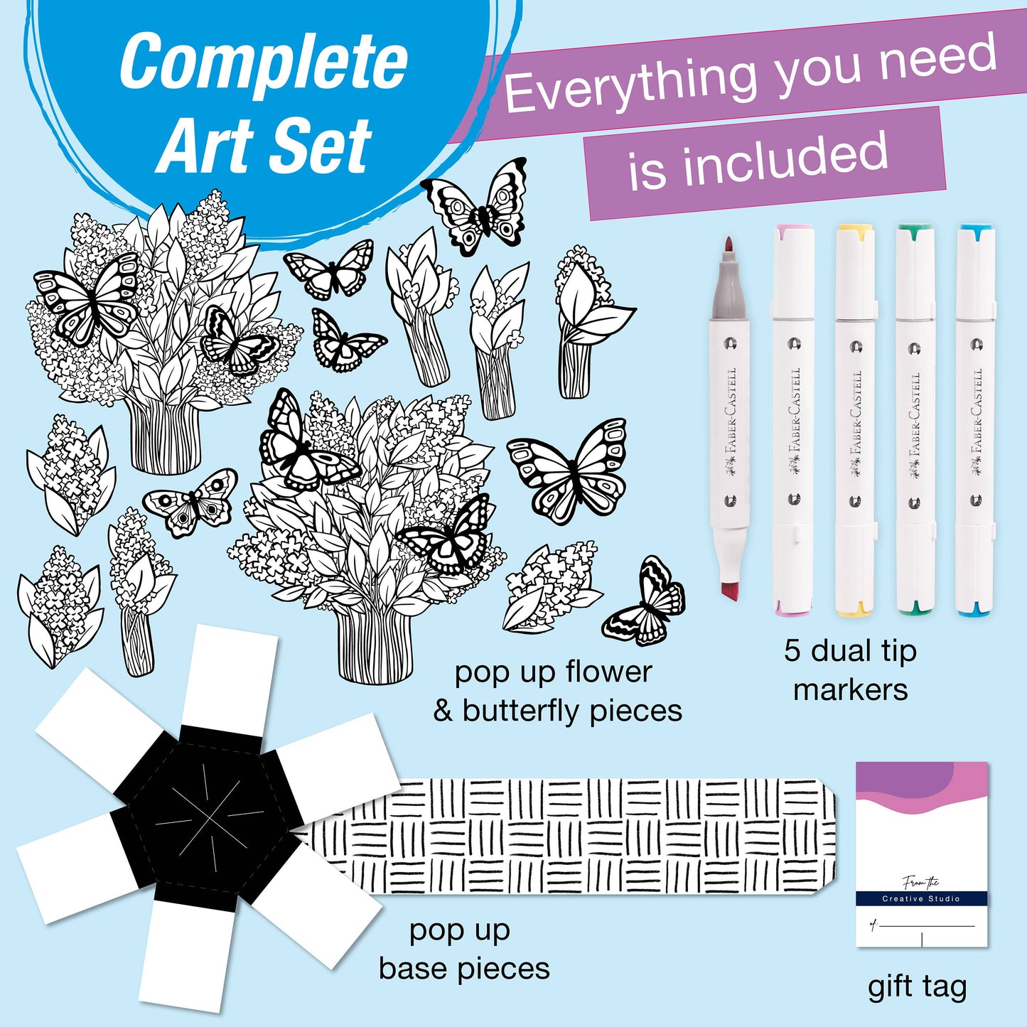 Pop Up Coloring Butterfly Bouquet - Adult Coloring Craft