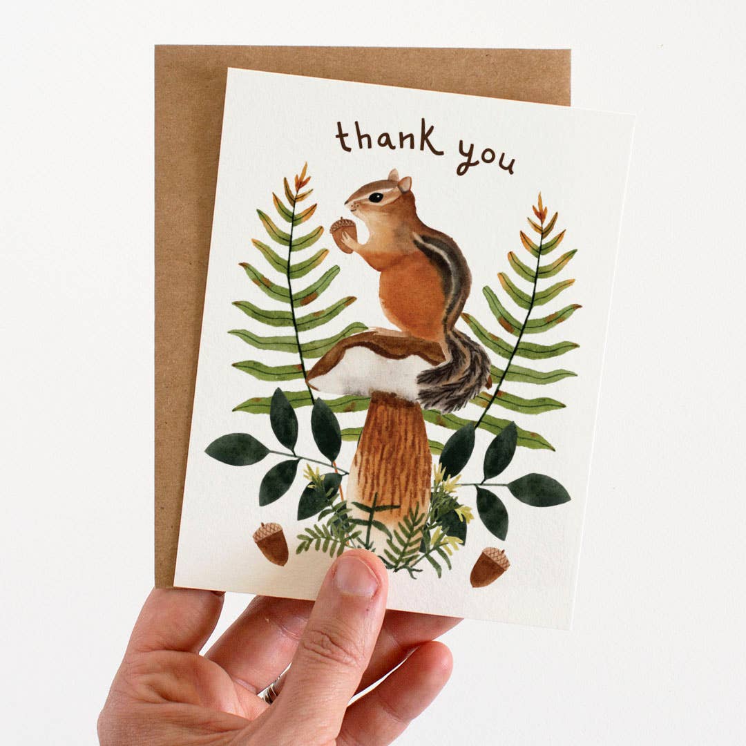 Chipmunk Thanks Greeting Card | May We Fly