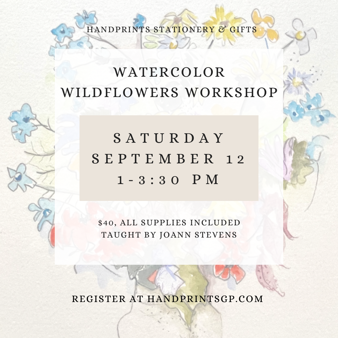 Watercolor Wildflowers Workshop - Saturday September 12, 1 - 3:30 pm