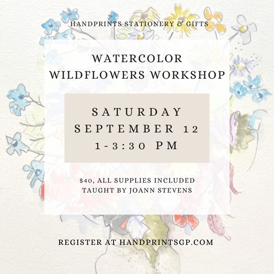 Watercolor Wildflowers Workshop - Saturday September 12, 1 - 3:30 pm