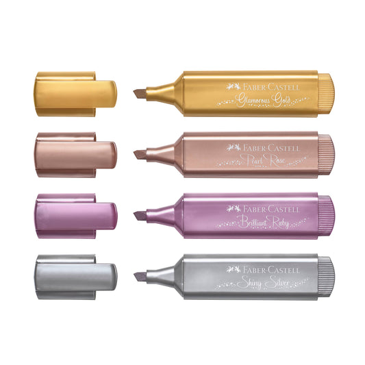 4 Count Metallic Highlighter Set